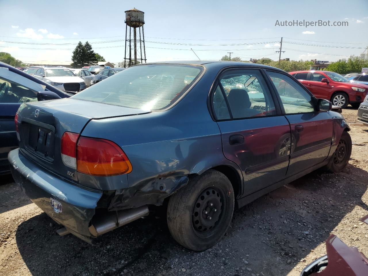 1998 Honda Civic Dx Blue vin: 1HGEJ6628WL024585