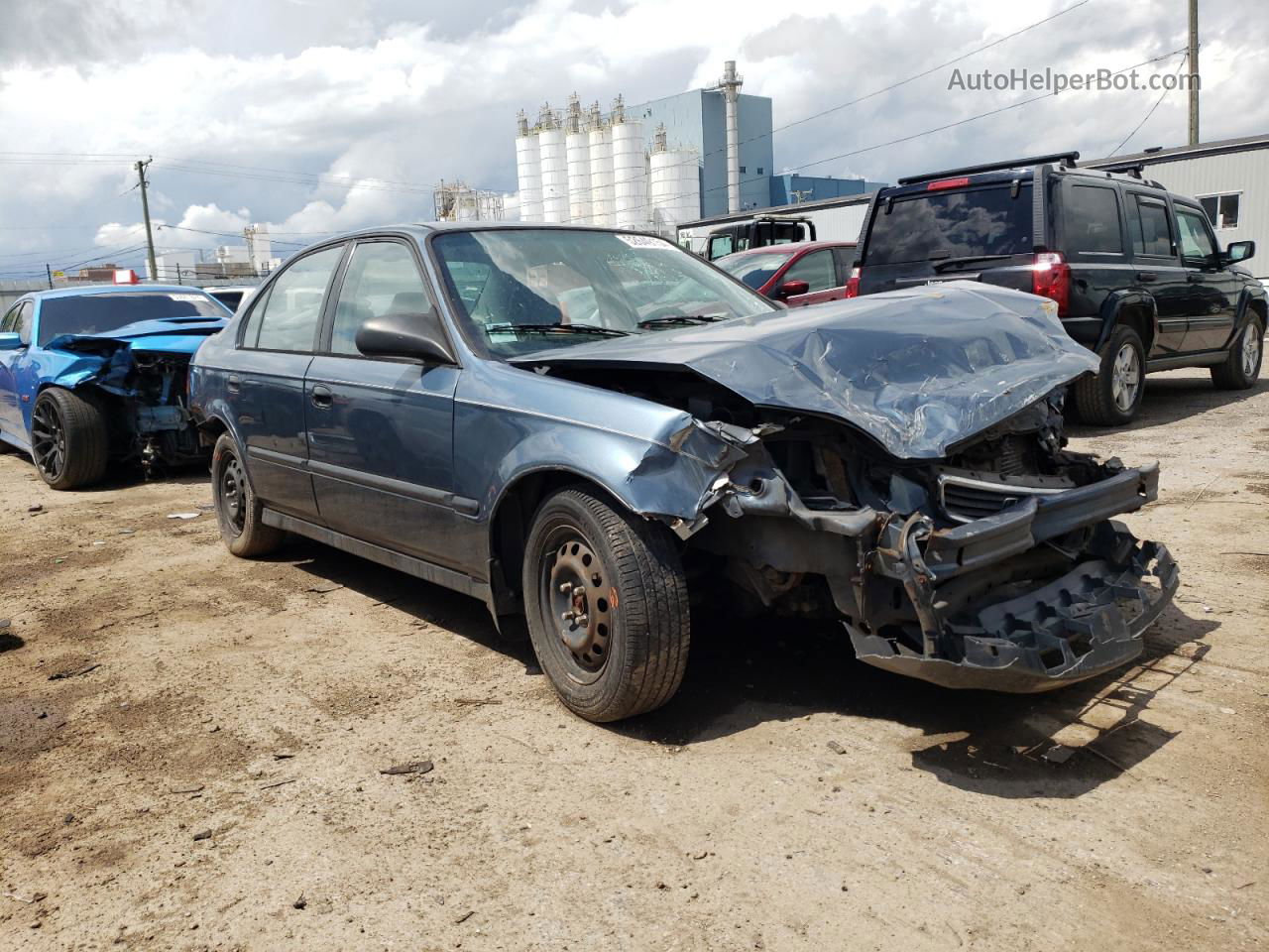 1998 Honda Civic Dx Blue vin: 1HGEJ6628WL024585