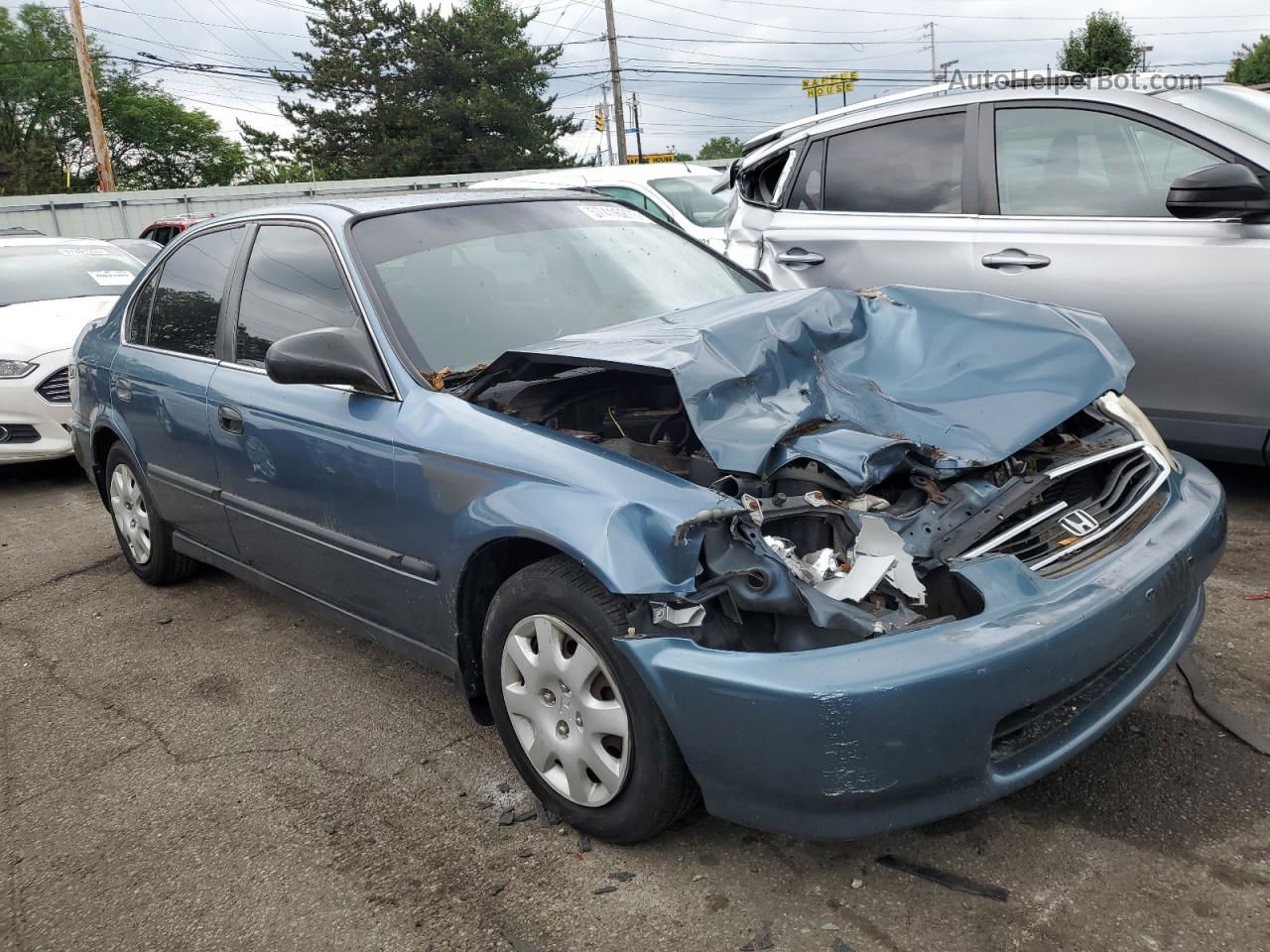 1998 Honda Civic Lx Blue vin: 1HGEJ6670WL032000