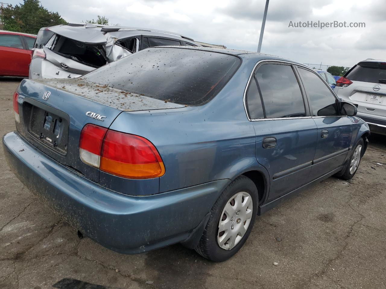 1998 Honda Civic Lx Blue vin: 1HGEJ6670WL032000