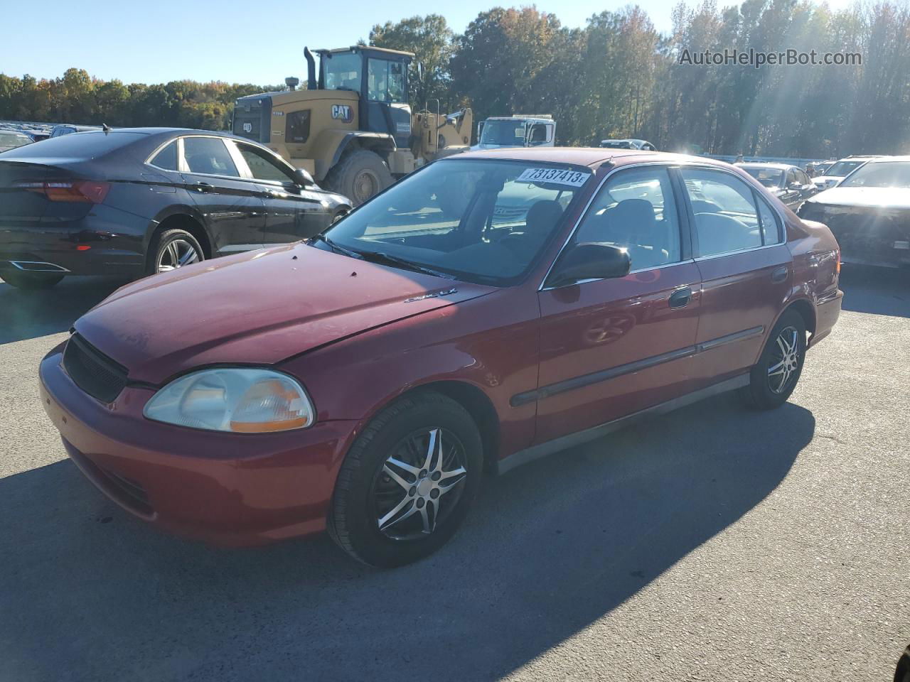 1998 Honda Civic Lx Red vin: 1HGEJ6670WL039867