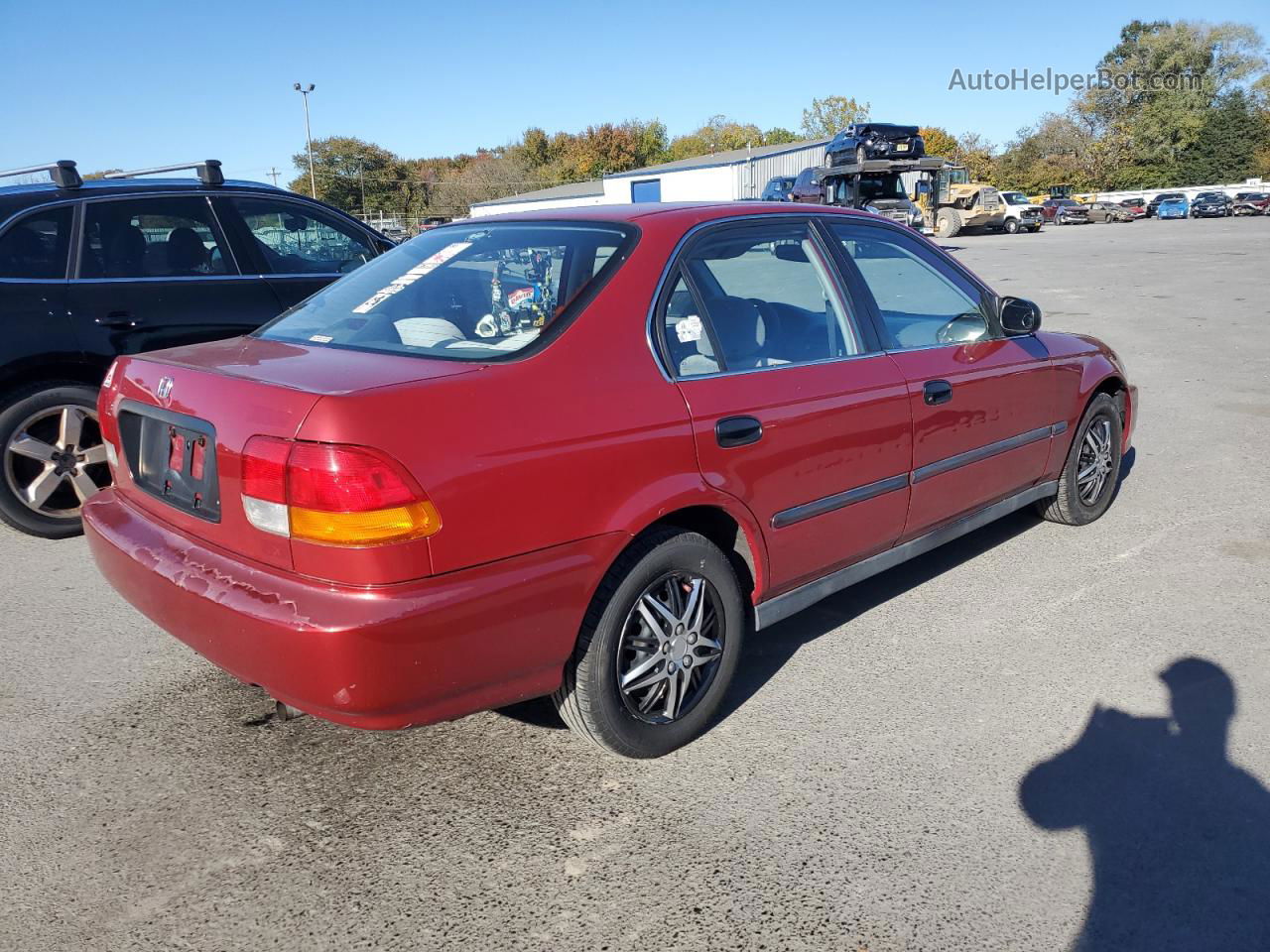 1998 Honda Civic Lx Red vin: 1HGEJ6670WL039867