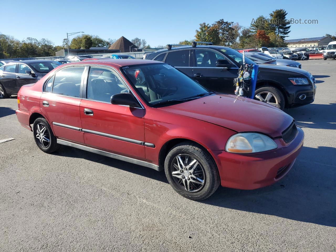 1998 Honda Civic Lx Red vin: 1HGEJ6670WL039867