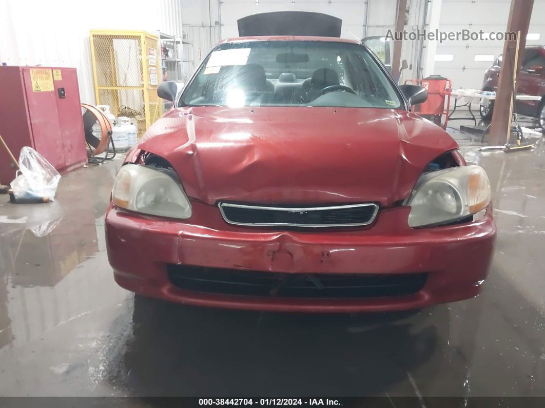 1998 Honda Civic Lx Red vin: 1HGEJ6671WL050411