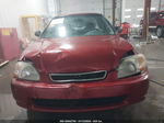 1998 Honda Civic Lx Red vin: 1HGEJ6671WL050411