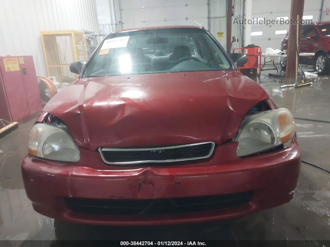 1998 Honda Civic Lx Red vin: 1HGEJ6671WL050411