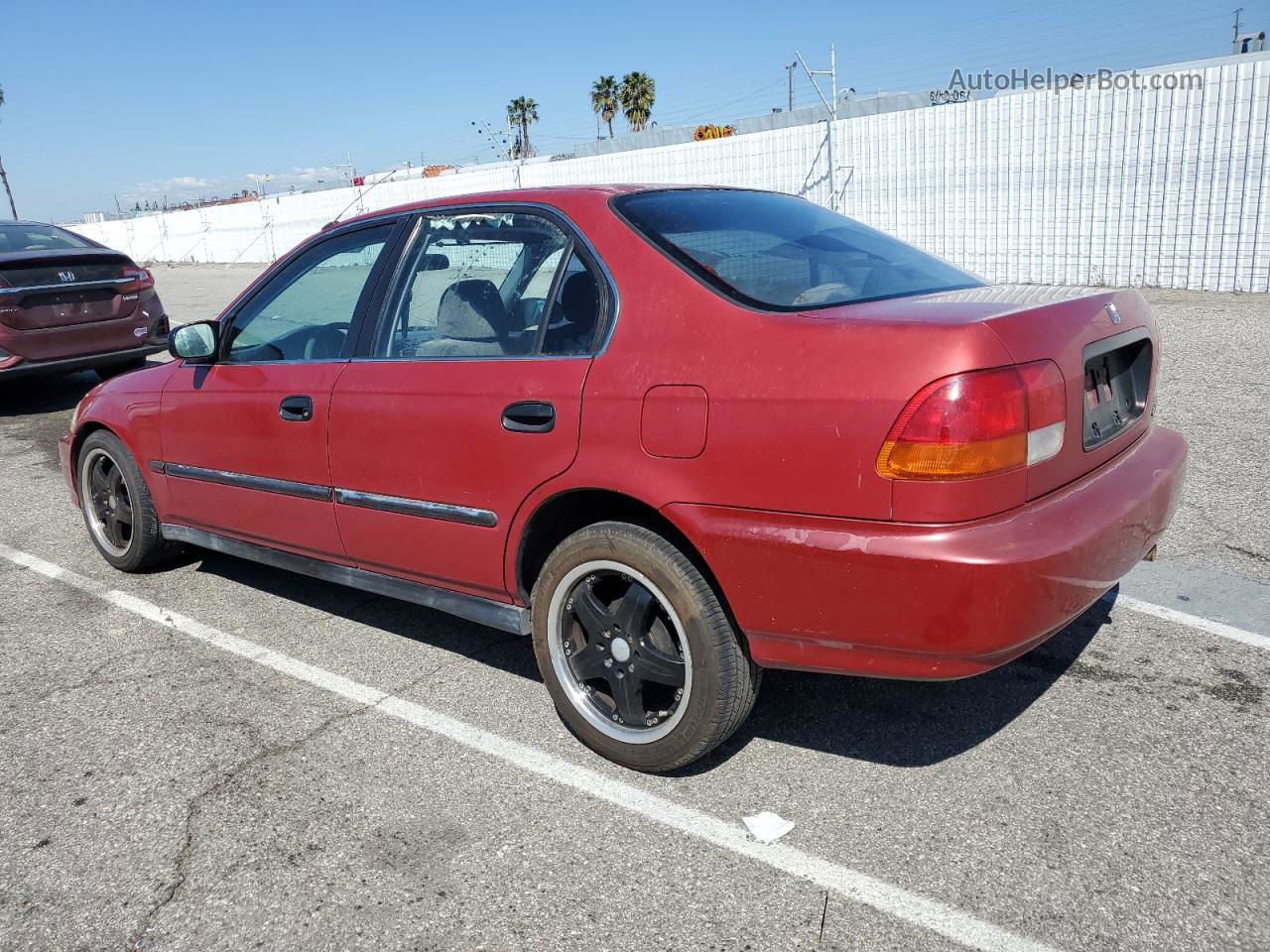 1998 Honda Civic Lx Red vin: 1HGEJ6673WL026790