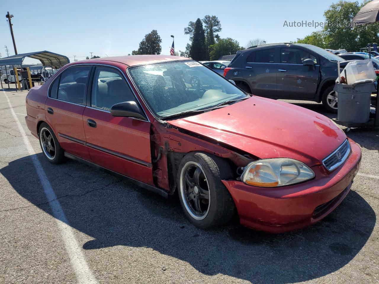 1998 Honda Civic Lx Red vin: 1HGEJ6673WL026790