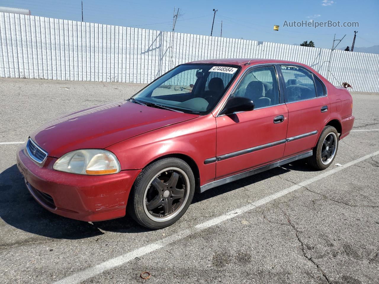 1998 Honda Civic Lx Red vin: 1HGEJ6673WL026790