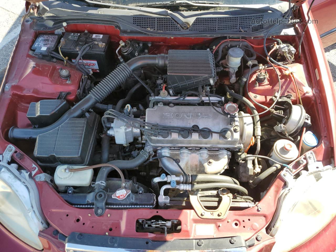 1998 Honda Civic Lx Red vin: 1HGEJ6673WL026790