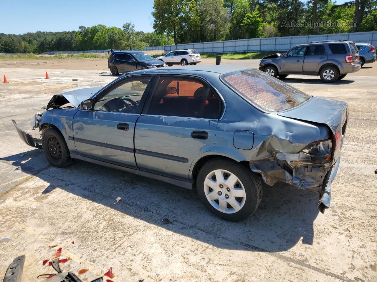 1998 Honda Civic Lx Зеленый vin: 1HGEJ6673WL038874