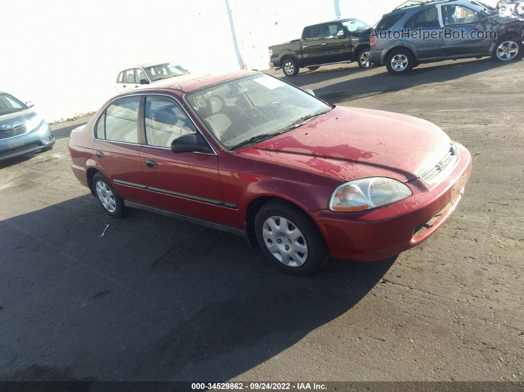 1998 Honda Civic Lx Red vin: 1HGEJ6675WL033370