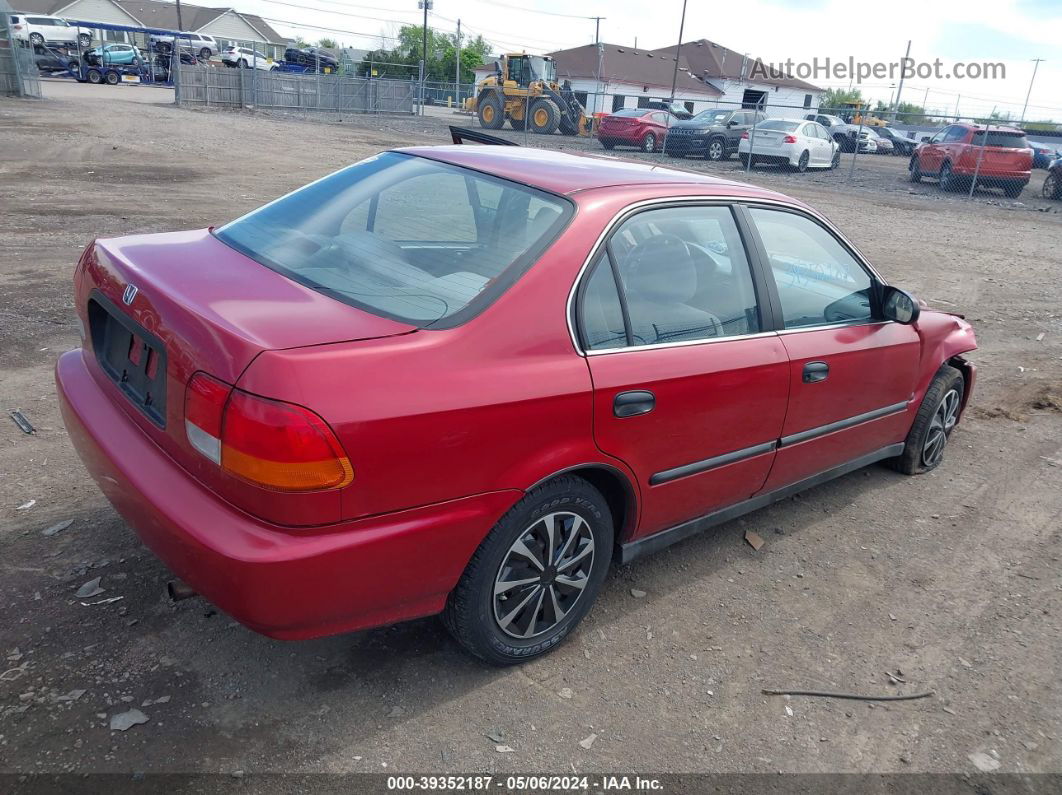 1998 Honda Civic Lx Red vin: 1HGEJ6676WL025973