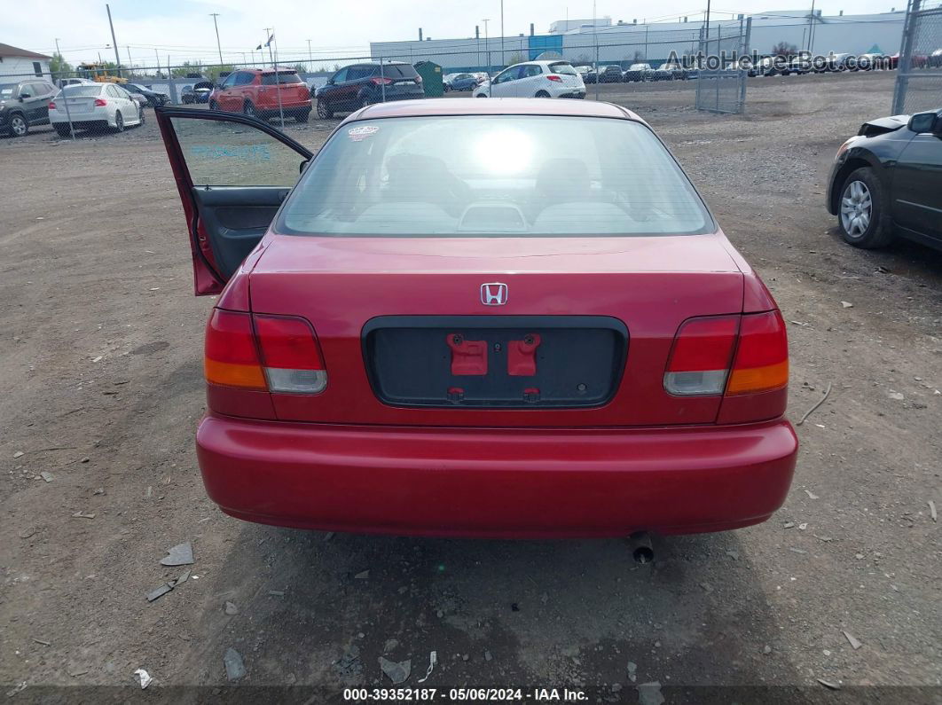 1998 Honda Civic Lx Red vin: 1HGEJ6676WL025973