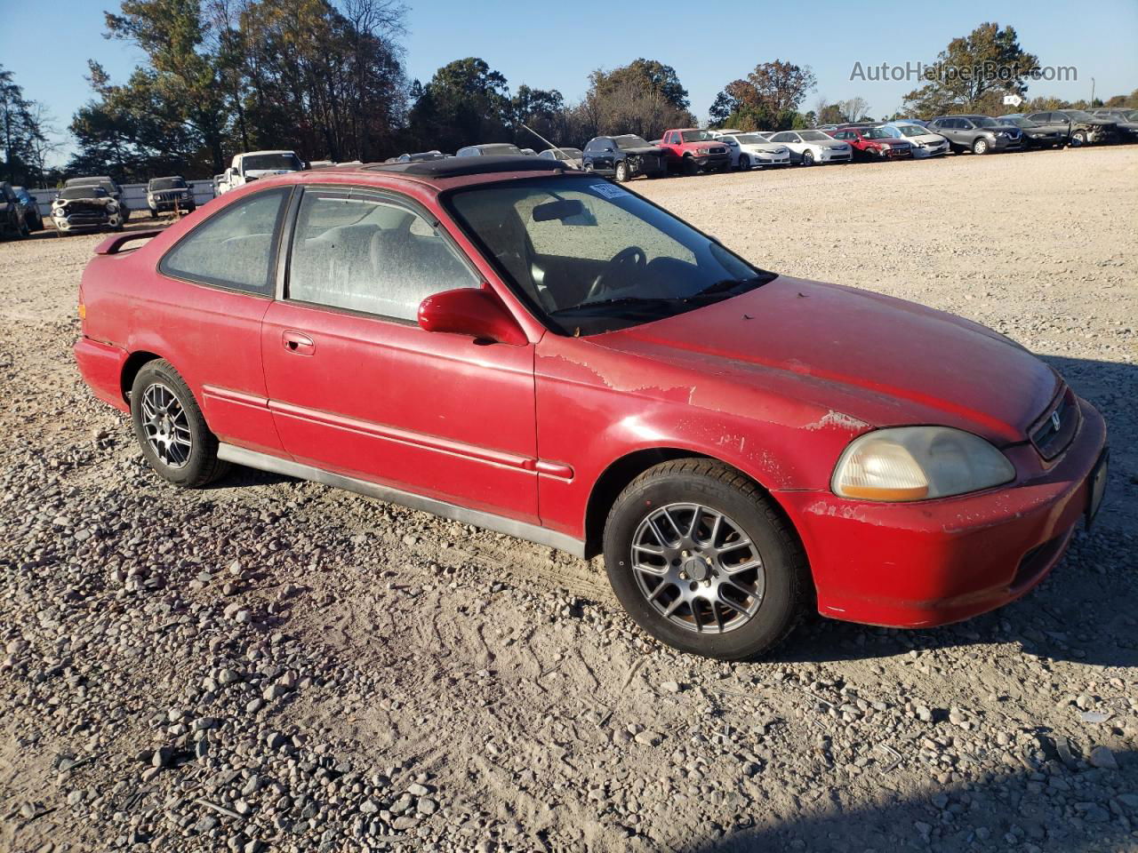 1998 Honda Civic Ex Red vin: 1HGEJ8141WL100331