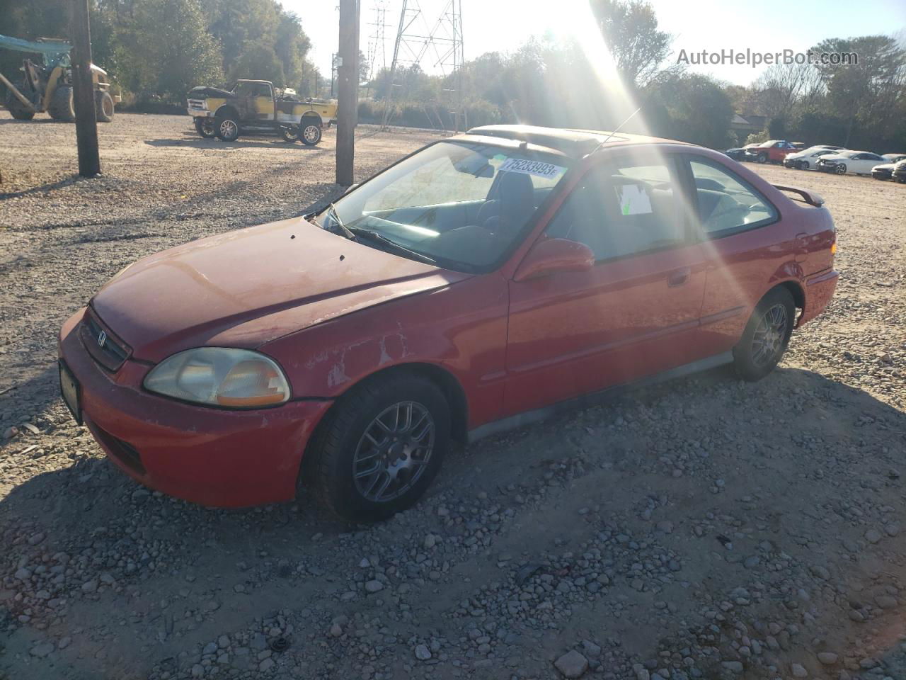 1998 Honda Civic Ex Red vin: 1HGEJ8141WL100331