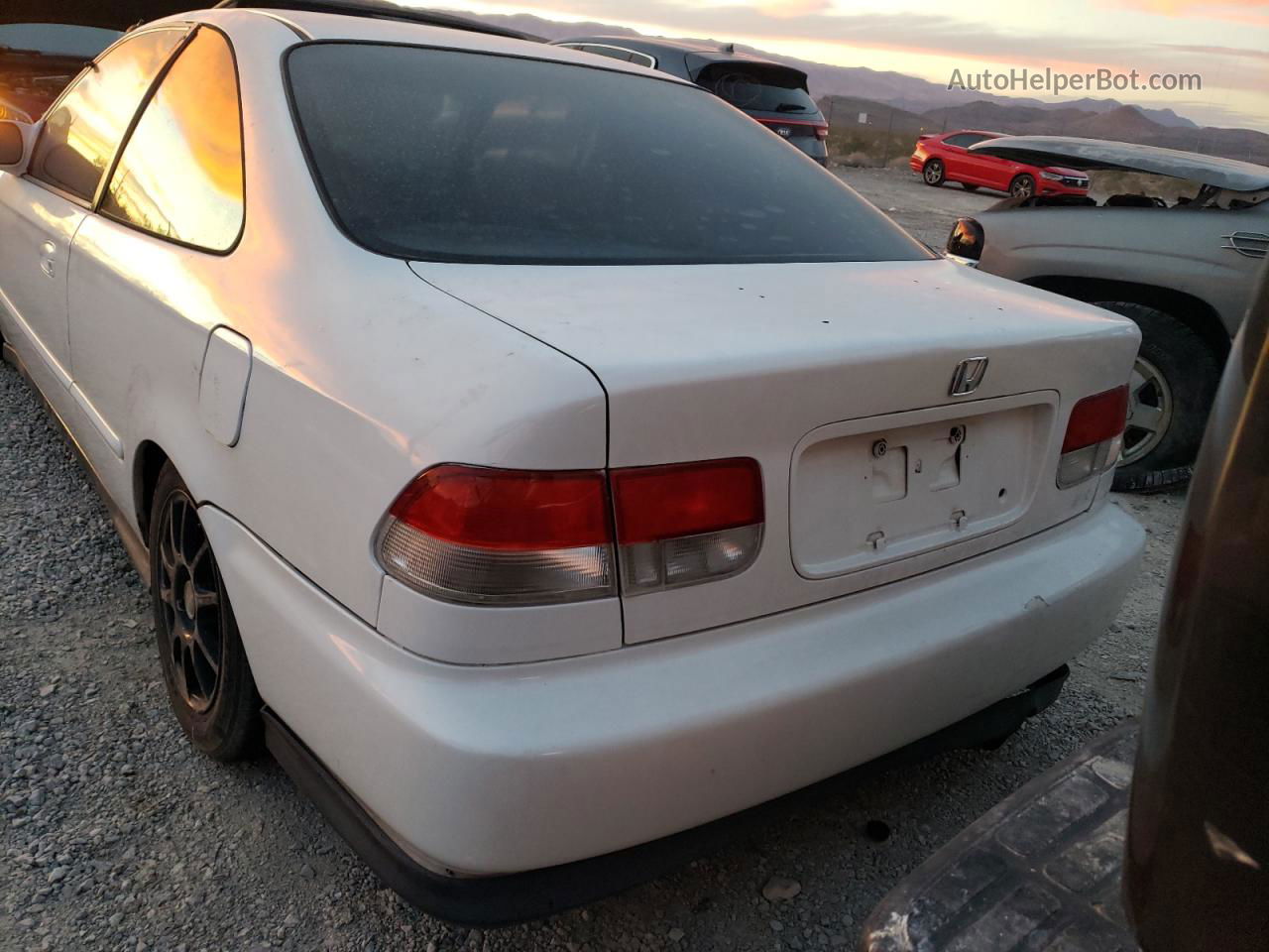 1996 Honda Civic Ex White vin: 1HGEJ8144TL054666