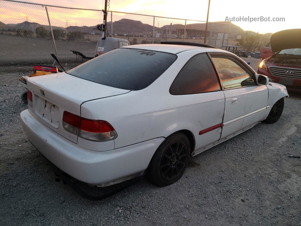 1996 Honda Civic Ex White vin: 1HGEJ8144TL054666