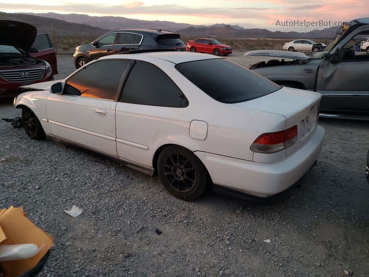 1996 Honda Civic Ex White vin: 1HGEJ8144TL054666