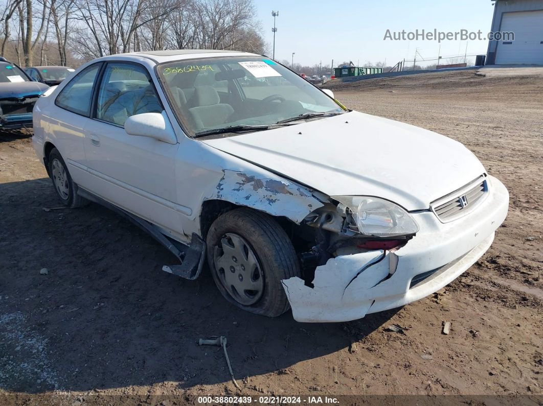 1998 Honda Civic Ex White vin: 1HGEJ8145WL109467