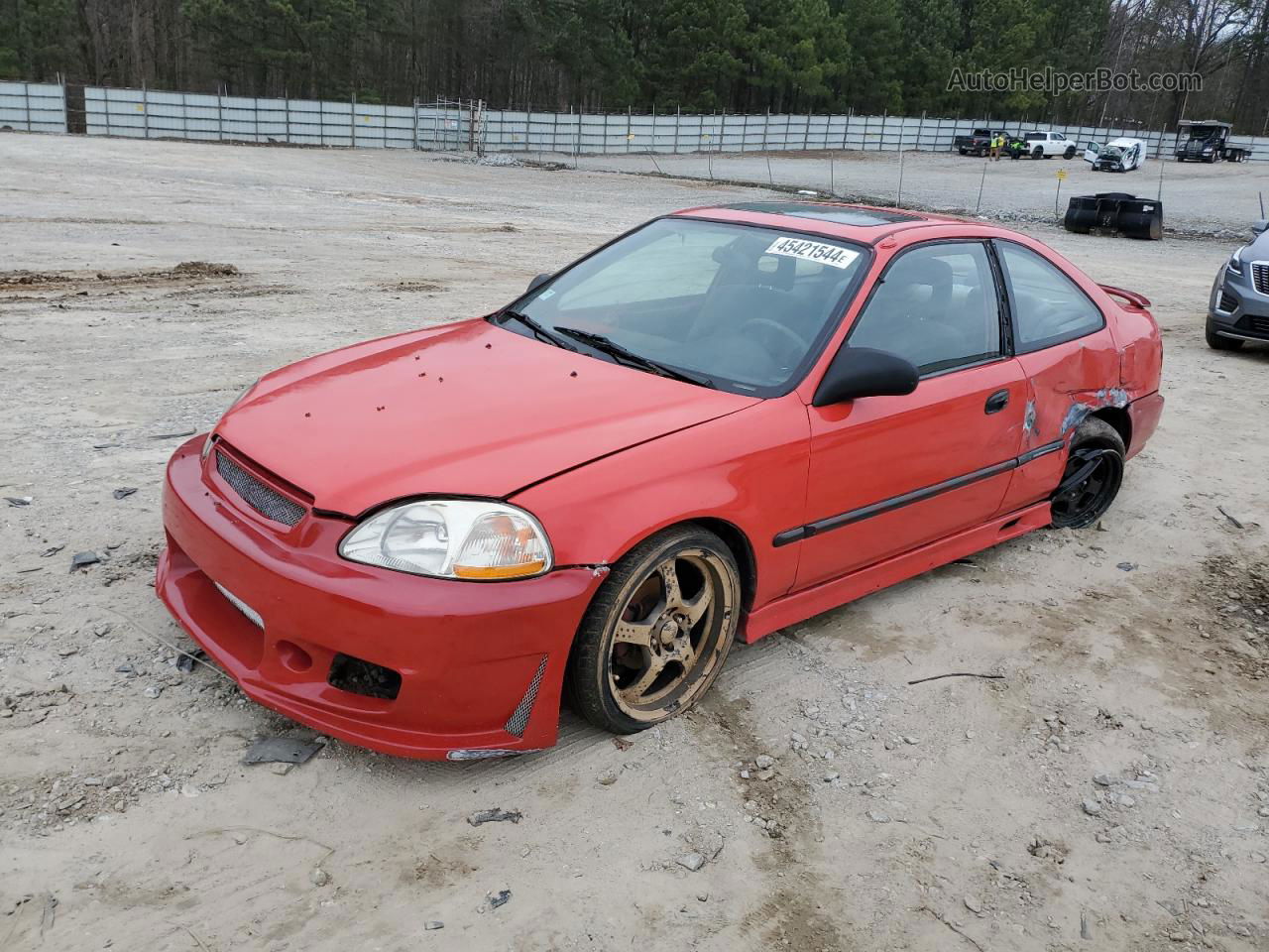 1998 Honda Civic Ex Red vin: 1HGEJ8146WL100910