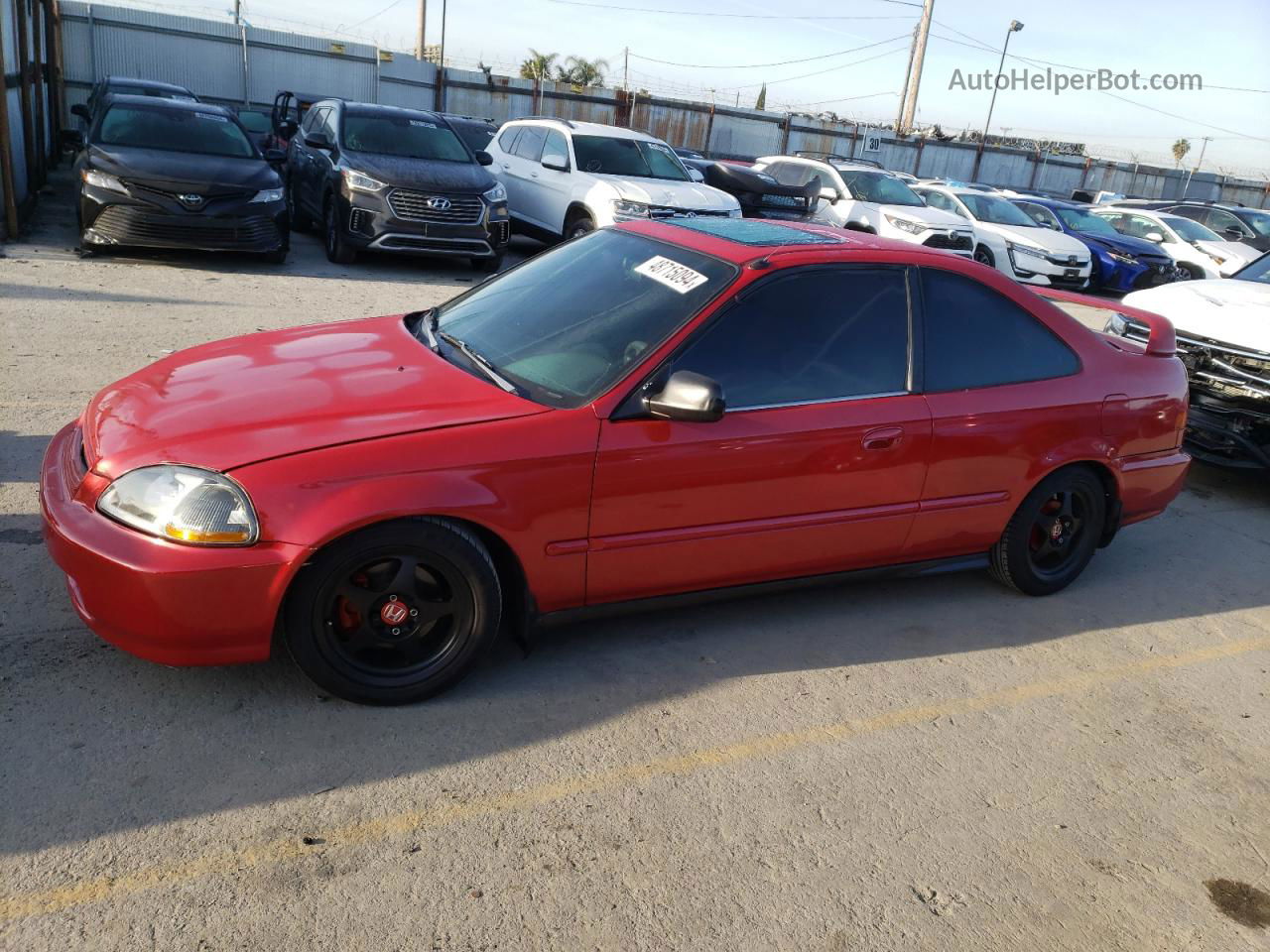 1998 Honda Civic Ex Красный vin: 1HGEJ8149WL003345