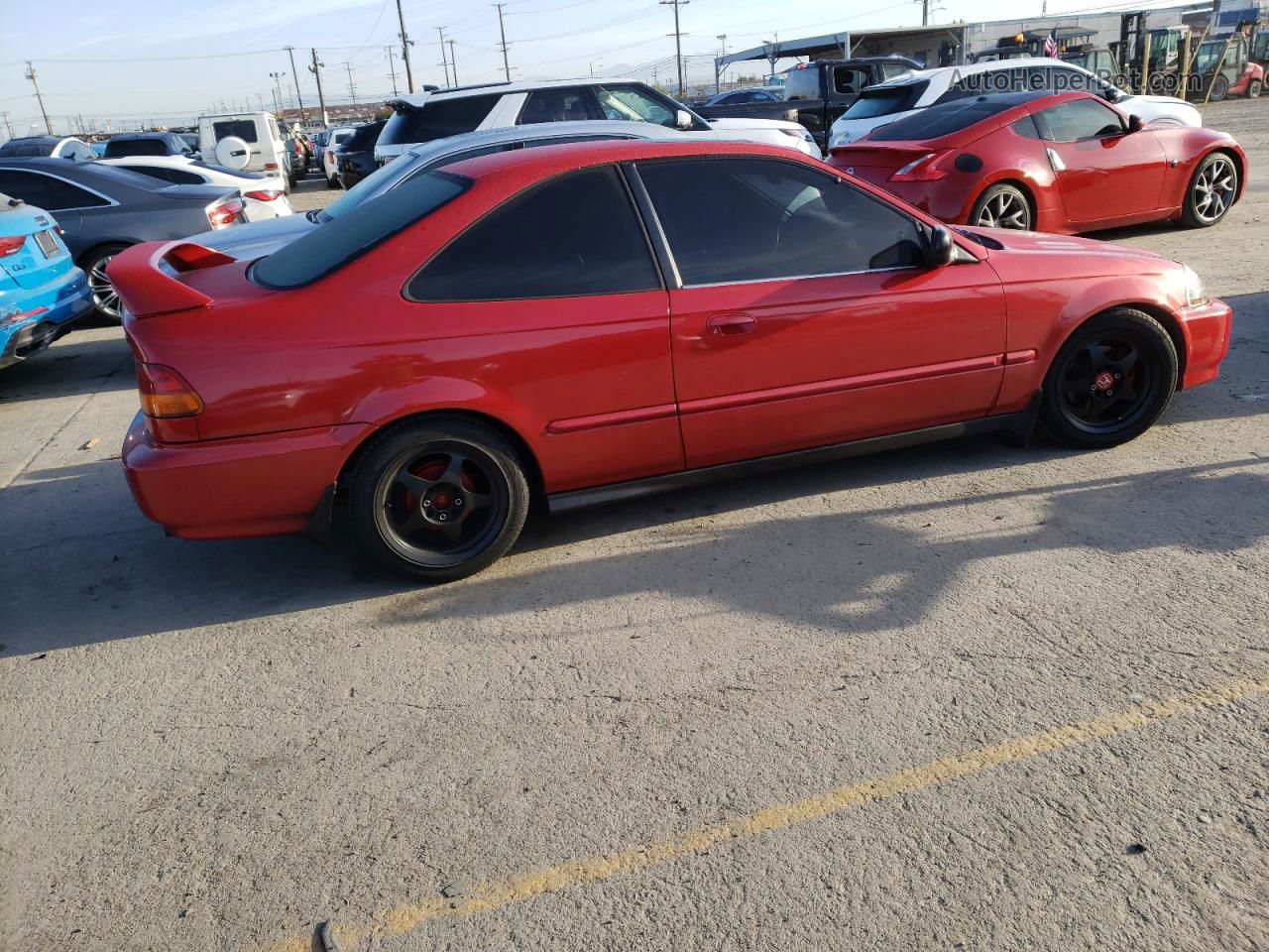 1998 Honda Civic Ex Red vin: 1HGEJ8149WL003345