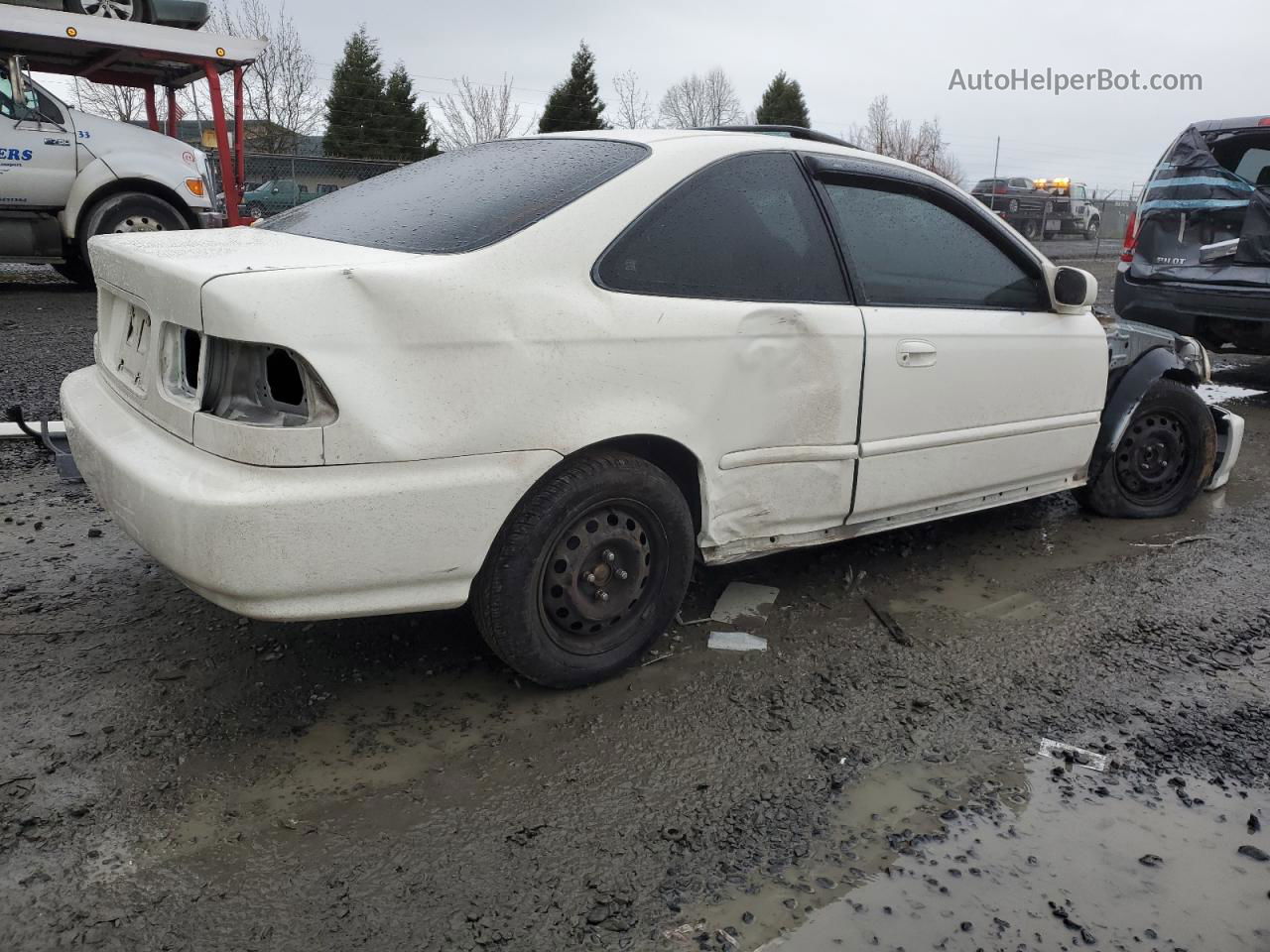 1998 Honda Civic Ex White vin: 1HGEJ814XWL083867