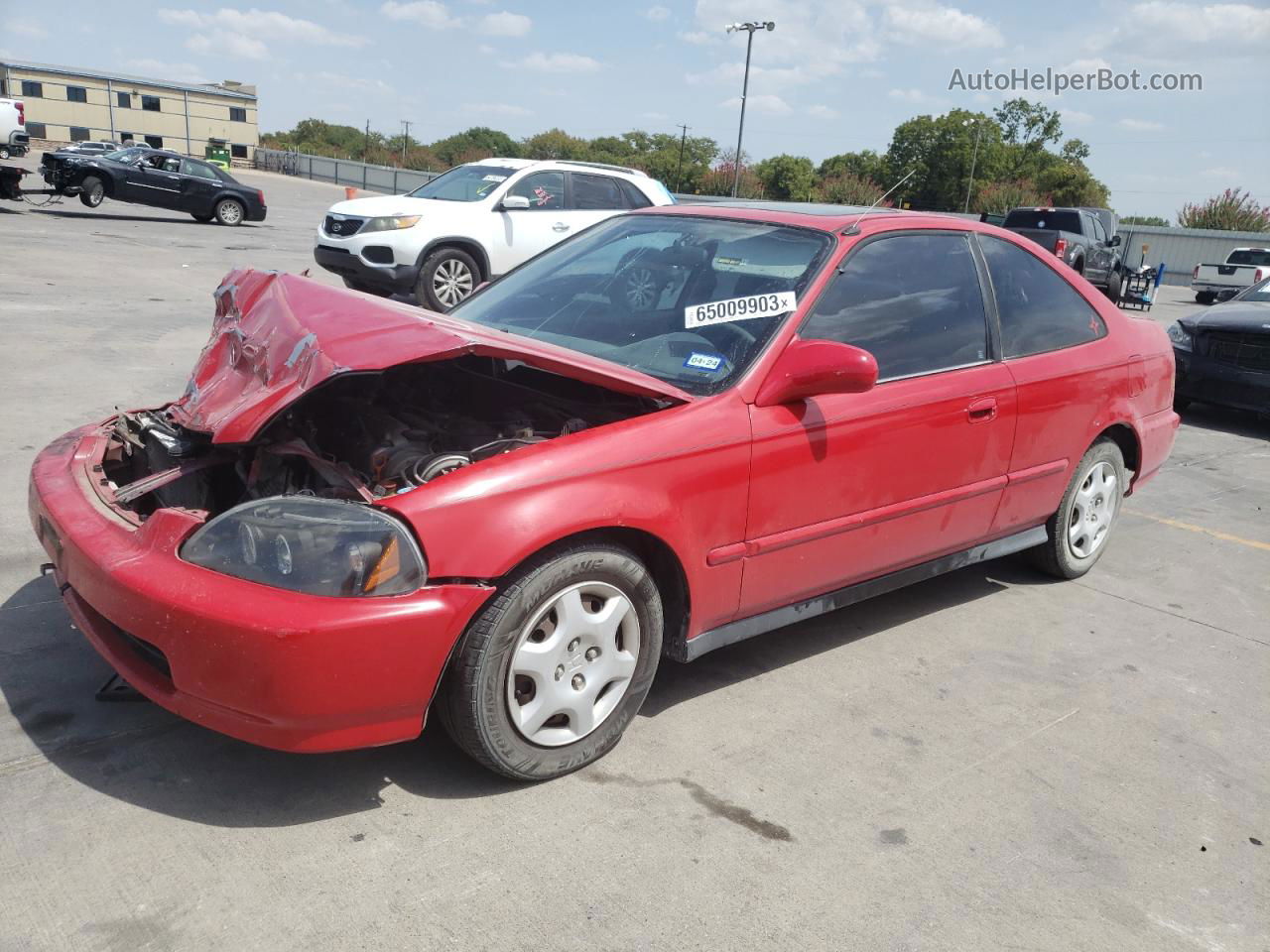 1998 Honda Civic Ex Red vin: 1HGEJ8242WL081951