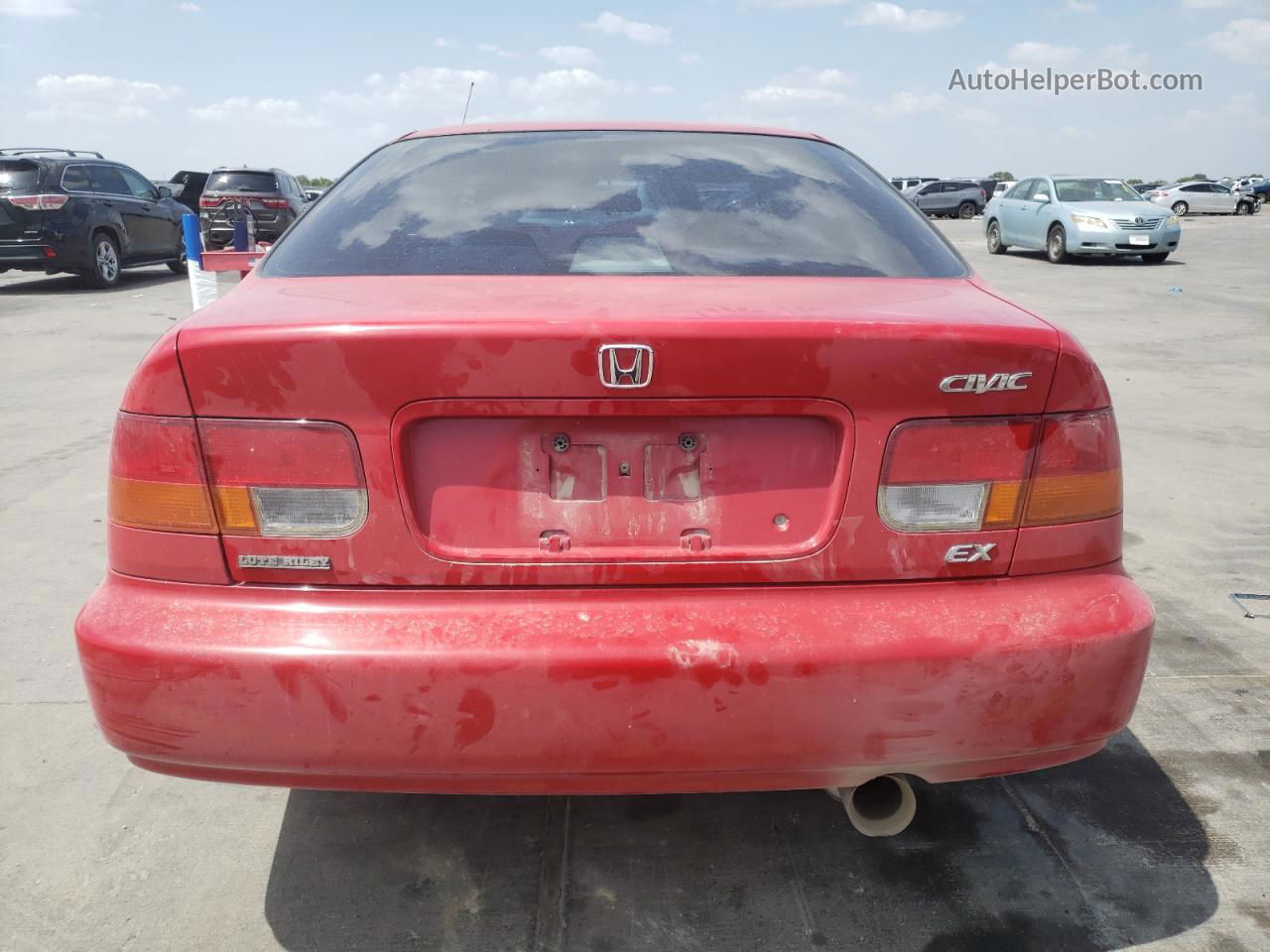 1998 Honda Civic Ex Red vin: 1HGEJ8242WL081951