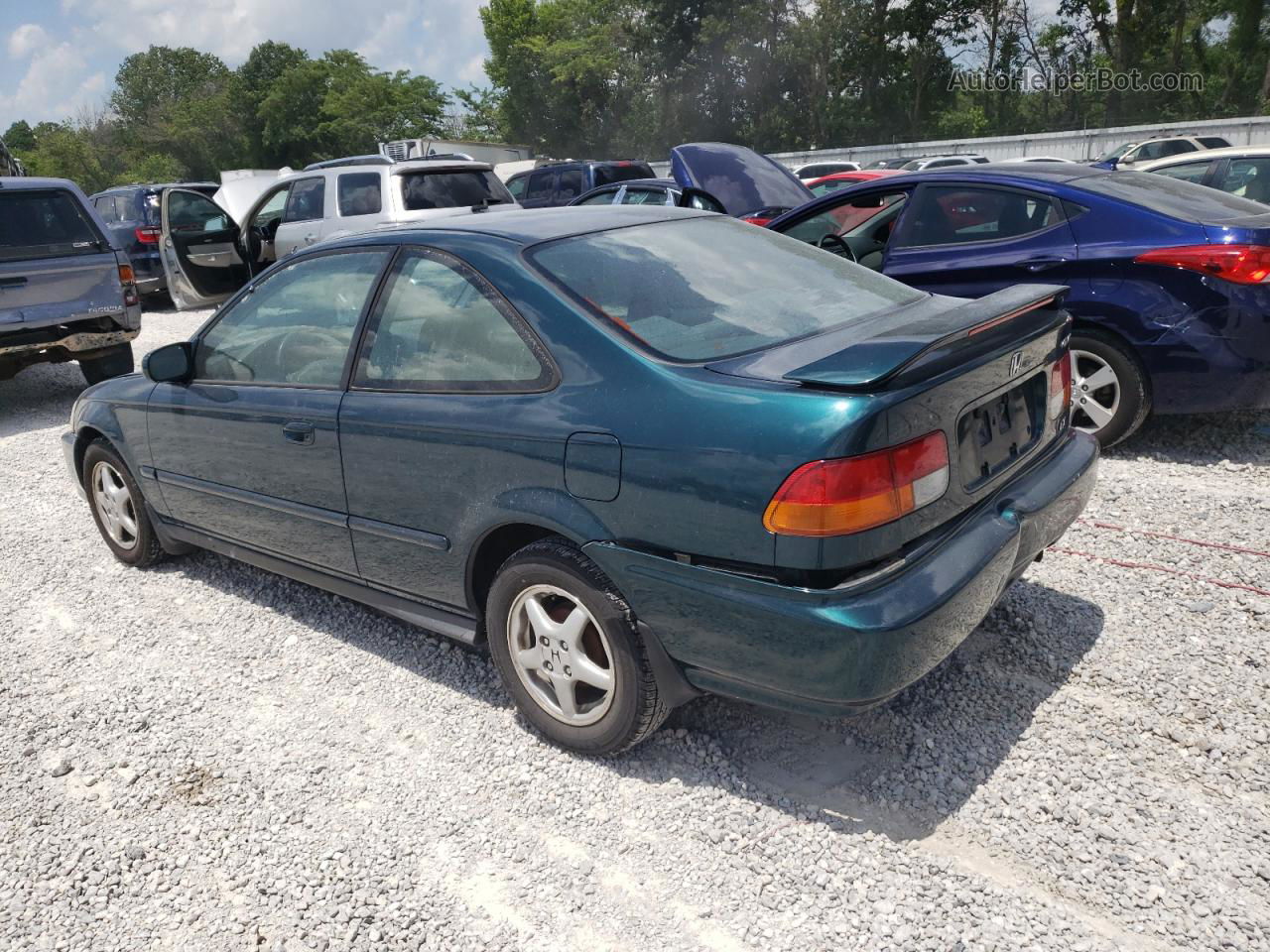 1998 Honda Civic Ex Green vin: 1HGEJ8243WL012962