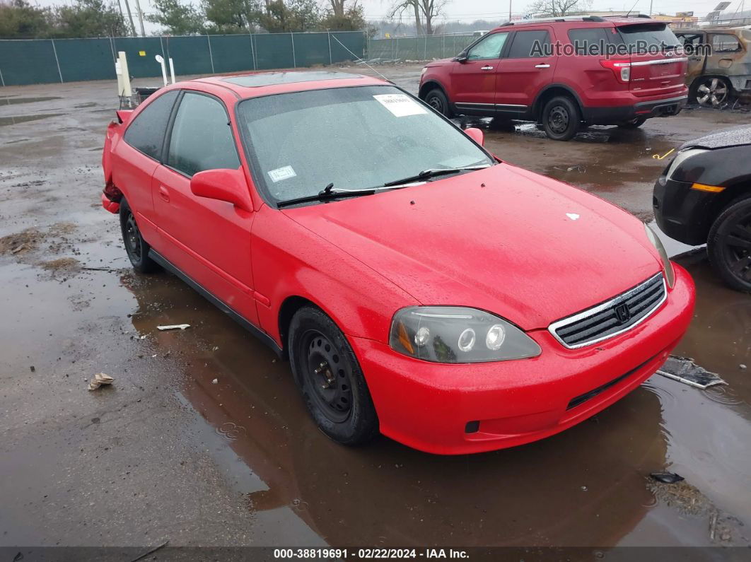 1998 Honda Civic Ex Red vin: 1HGEJ8243WL039255