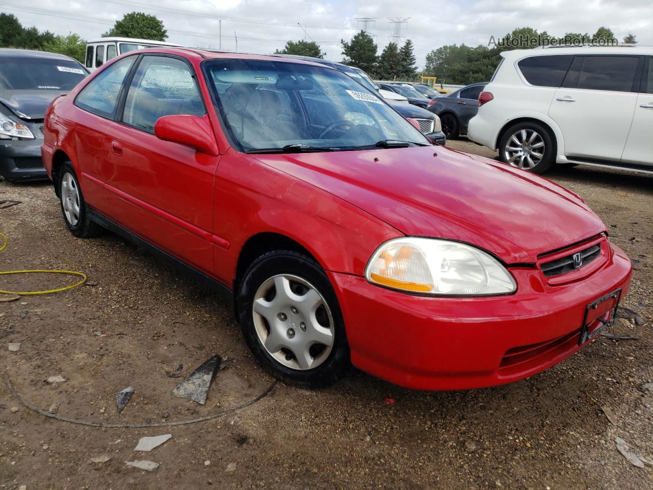 1998 Honda Civic Ex Red vin: 1HGEJ8243WL072191