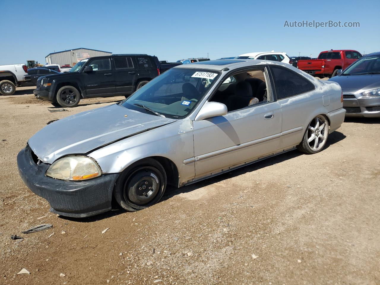 1998 Honda Civic Ex Серебряный vin: 1HGEJ8245WL096461