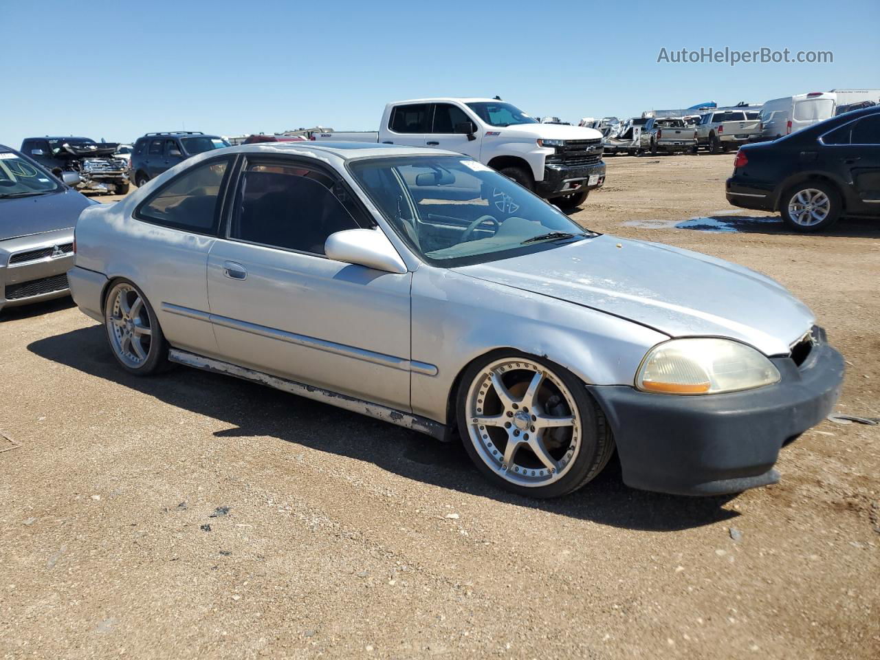 1998 Honda Civic Ex Silver vin: 1HGEJ8245WL096461