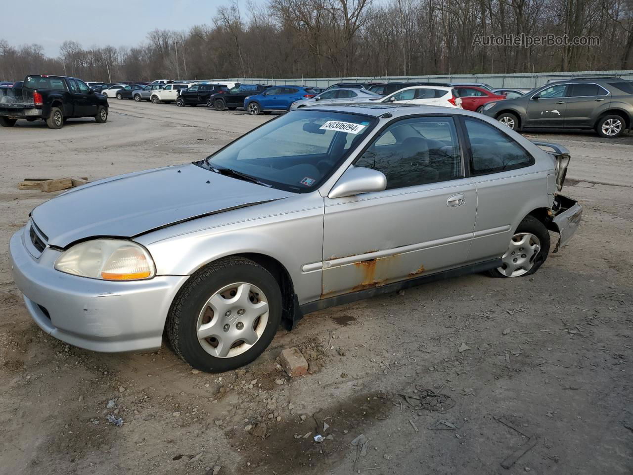 1998 Honda Civic Ex Silver vin: 1HGEJ8249WL045058