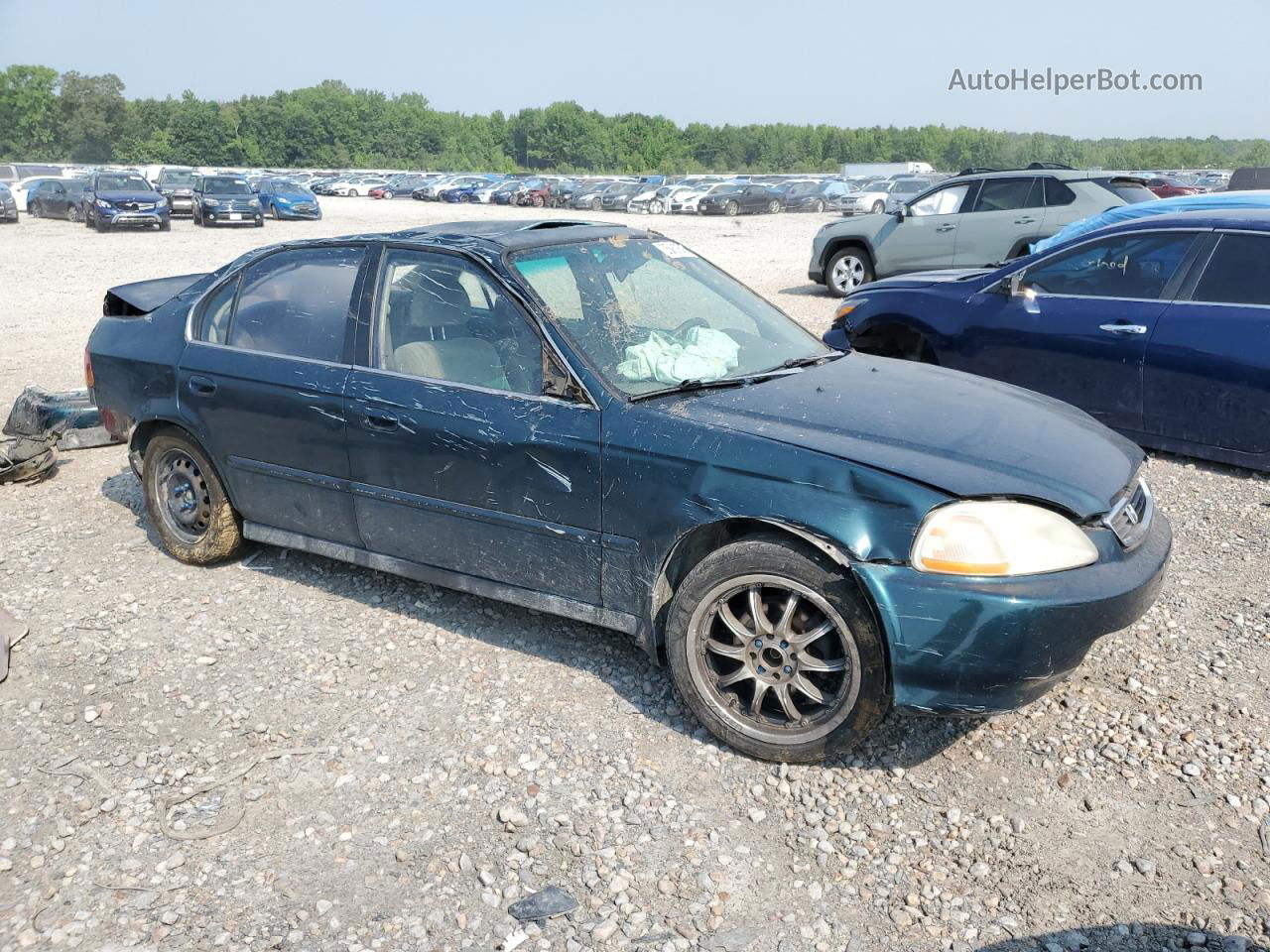 1998 Honda Civic Ex Green vin: 1HGEJ8648WL052772