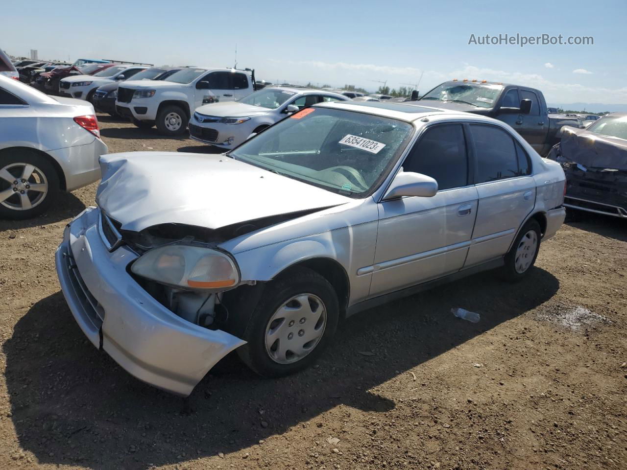 1996 Honda Civic Ex Silver vin: 1HGEJ8649TL005553