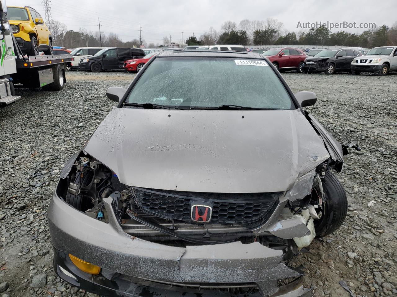 2005 Honda Civic Ex Gray vin: 1HGEM21055L055314