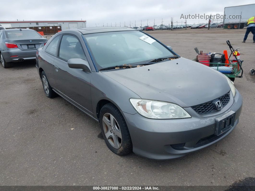 2004 Honda Civic Ex Gray vin: 1HGEM21084L078472