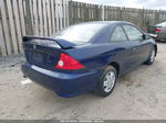 2004 Honda Civic Vp Blue vin: 1HGEM21104L057222