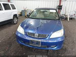 2004 Honda Civic Vp Blue vin: 1HGEM21124L006952