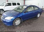 2004 Honda Civic Vp Blue vin: 1HGEM21124L006952