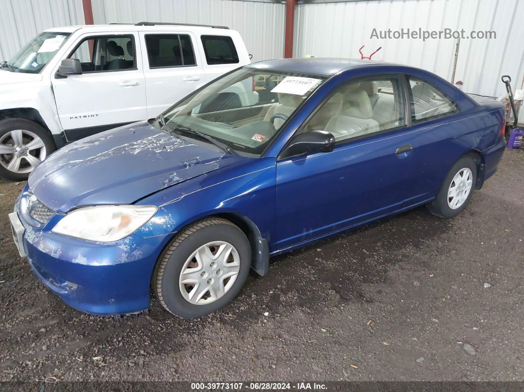 2004 Honda Civic Vp Blue vin: 1HGEM21124L006952