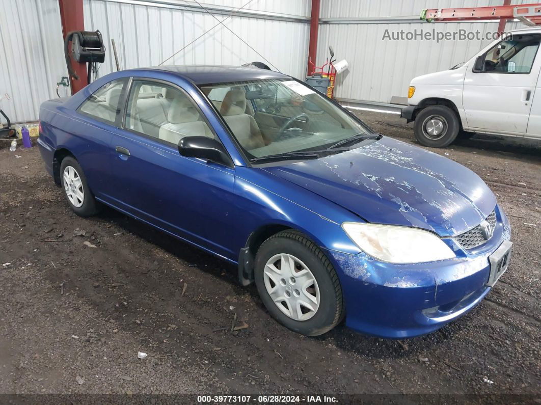 2004 Honda Civic Vp Blue vin: 1HGEM21124L006952