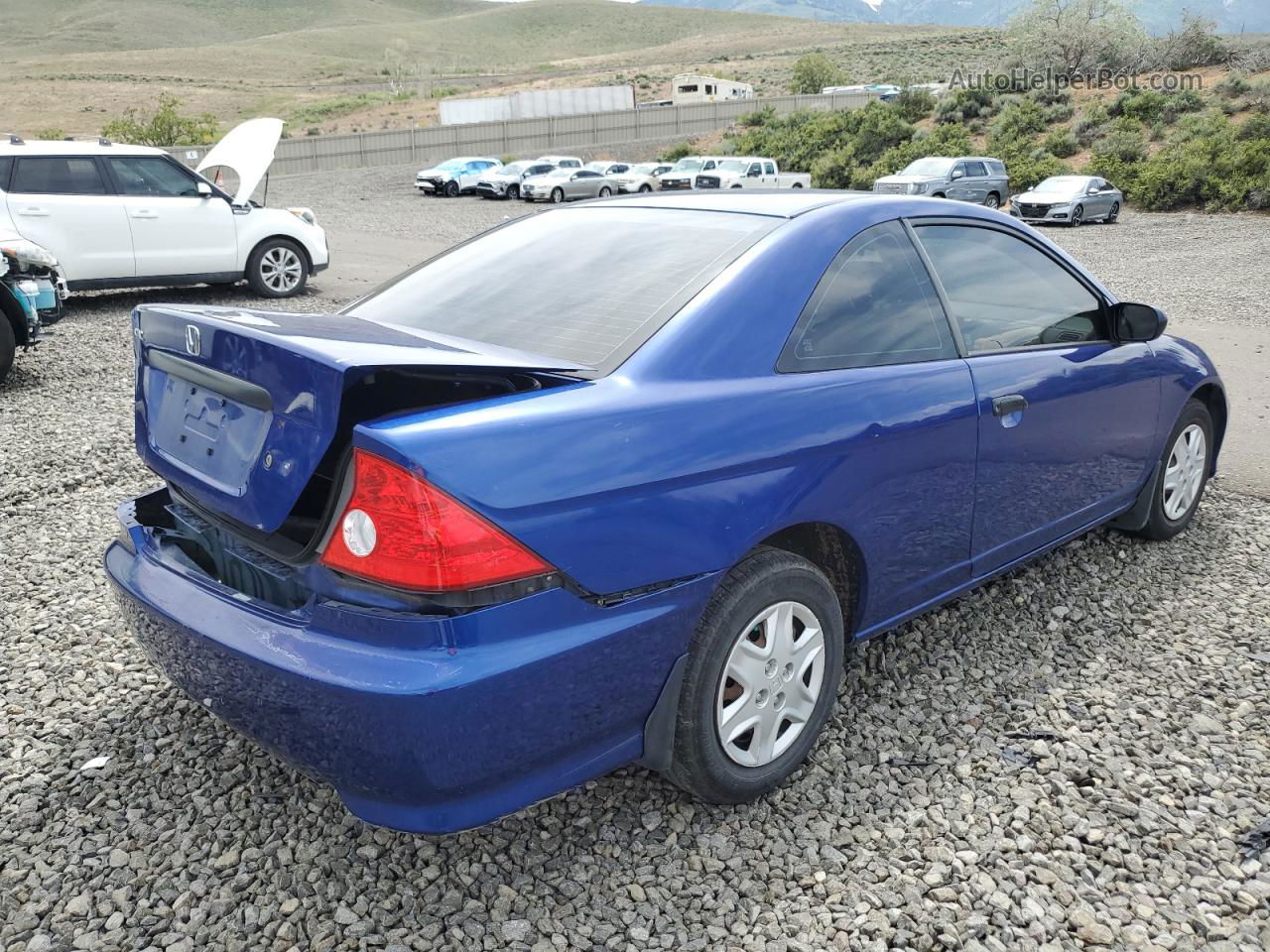 2004 Honda Civic Dx Vp Blue vin: 1HGEM21134L022741