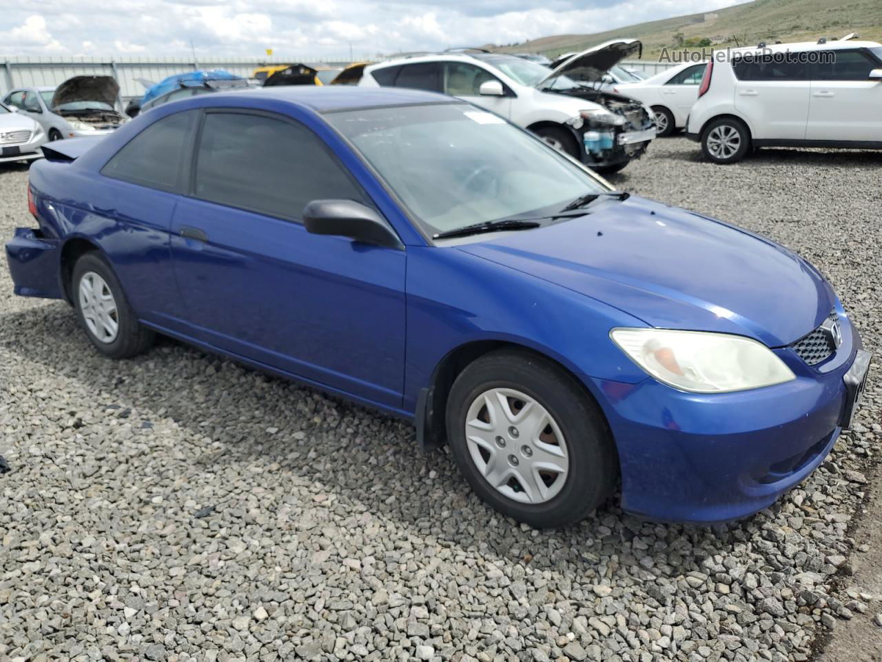 2004 Honda Civic Dx Vp Blue vin: 1HGEM21134L022741