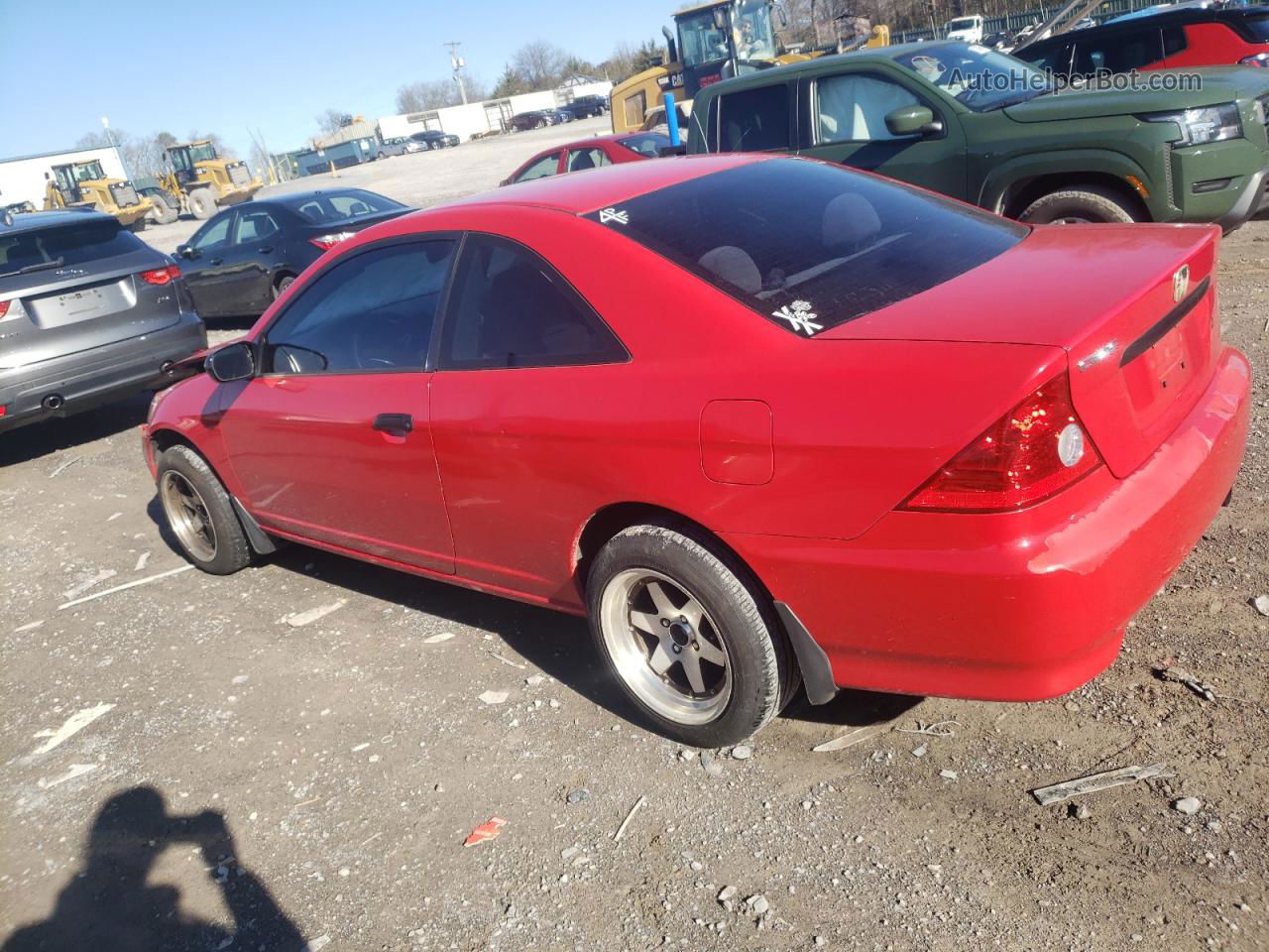 2004 Honda Civic Dx Vp Red vin: 1HGEM21144L055604