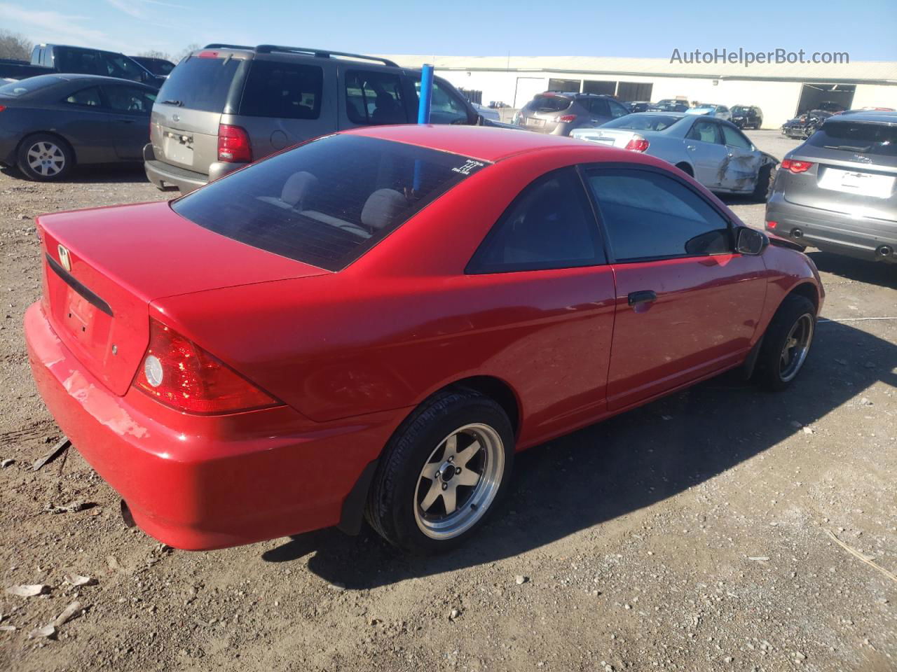 2004 Honda Civic Dx Vp Red vin: 1HGEM21144L055604