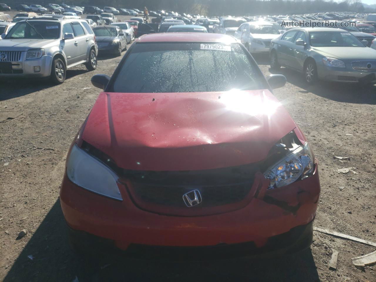 2004 Honda Civic Dx Vp Red vin: 1HGEM21144L055604